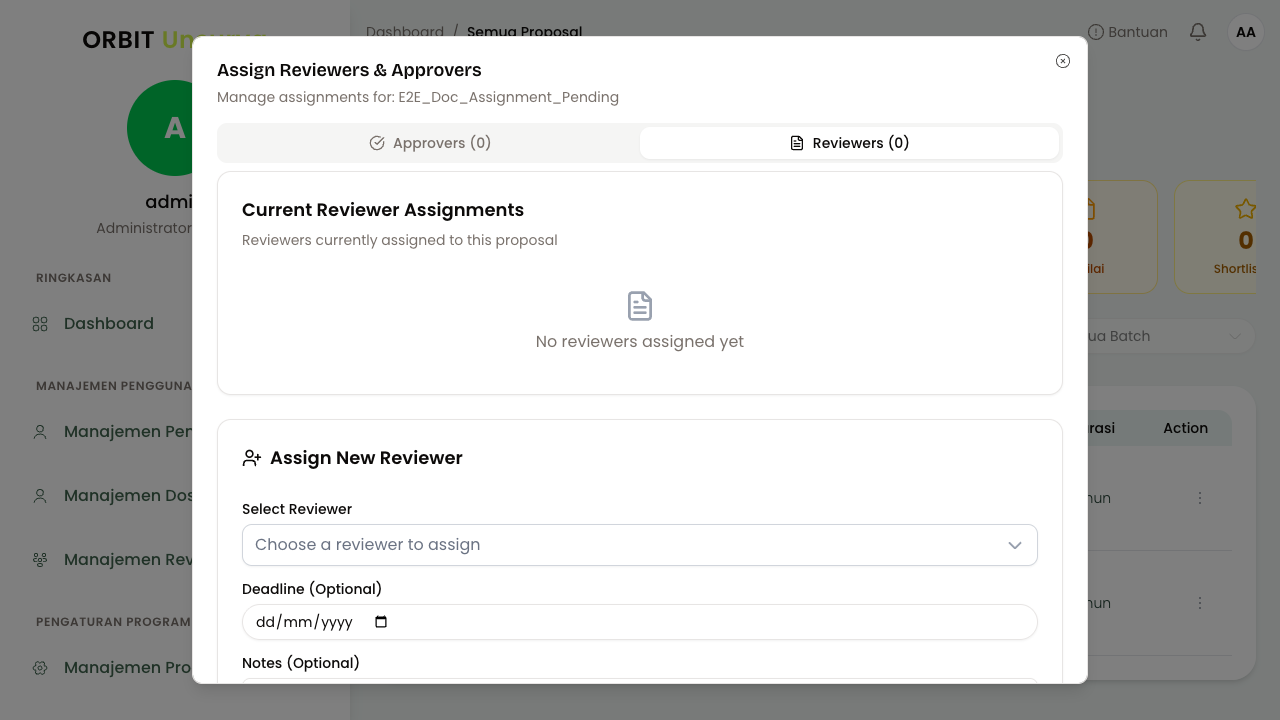 Dialog Tab Reviewers