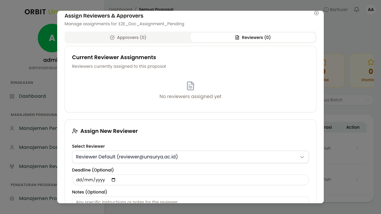 Reviewer Dipilih, Siap Ditugaskan