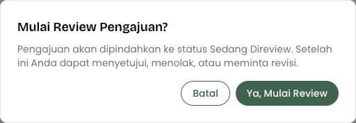 Dialog Konfirmasi Mulai Review