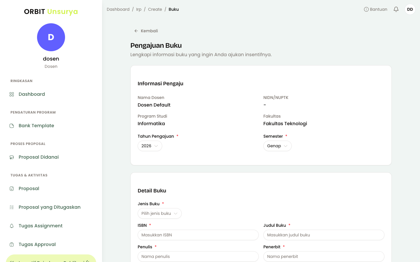 Formulir Buku