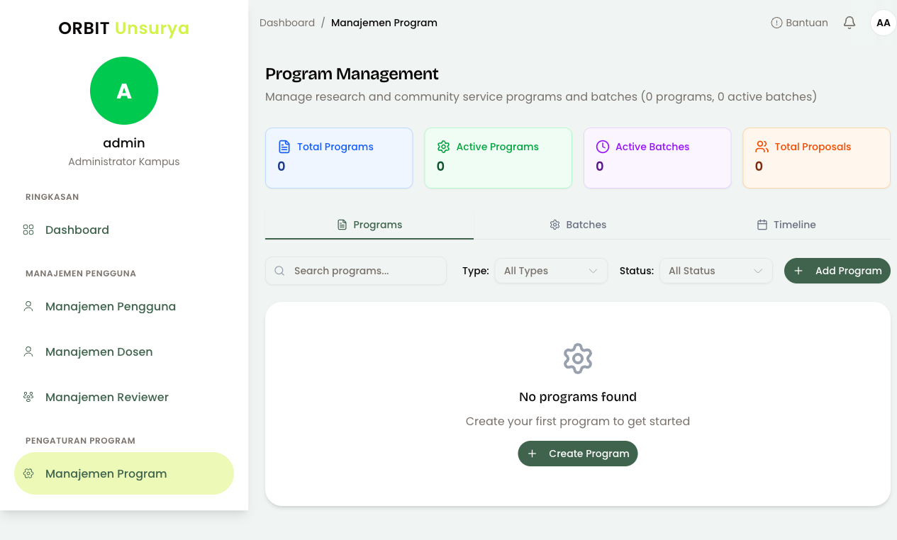 Daftar Program