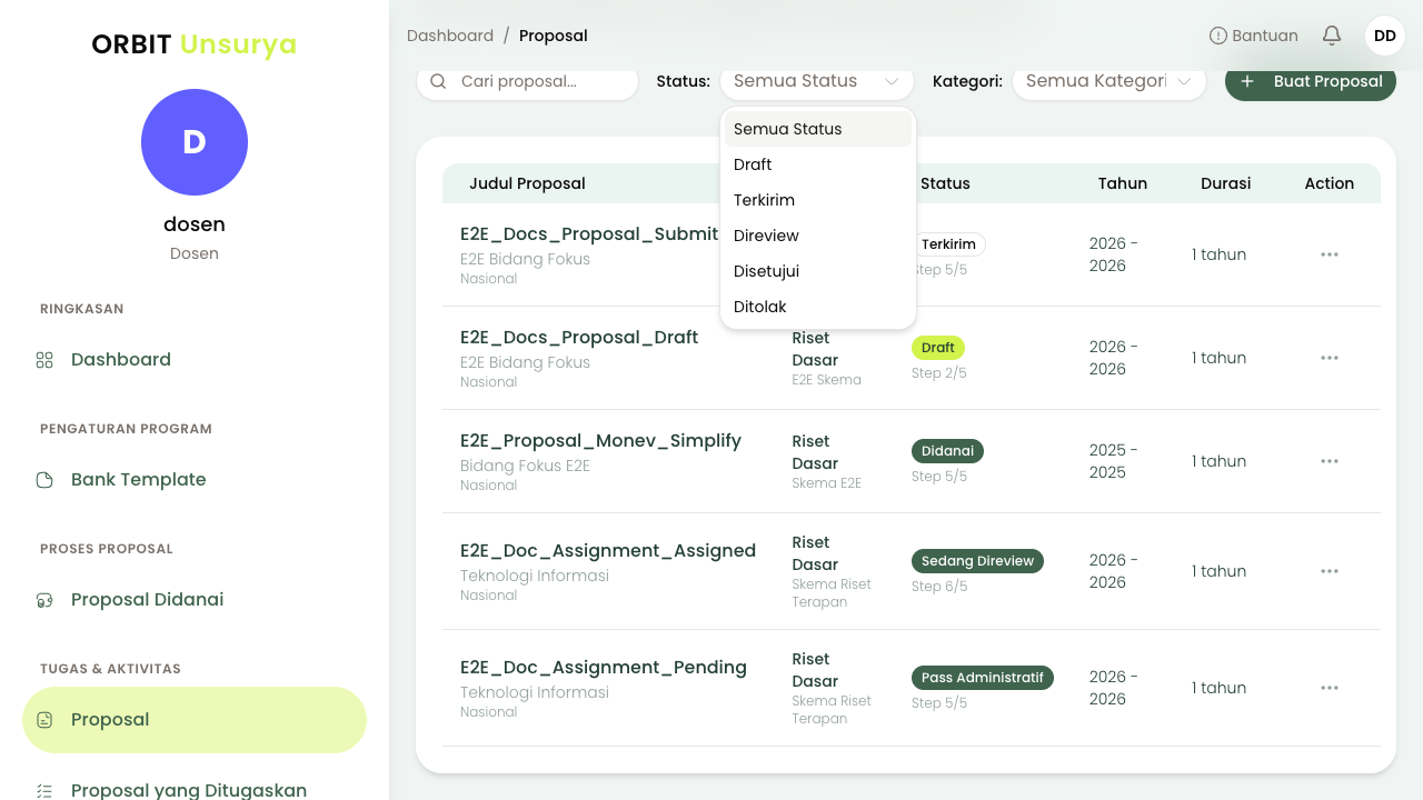 Filter Status Proposal