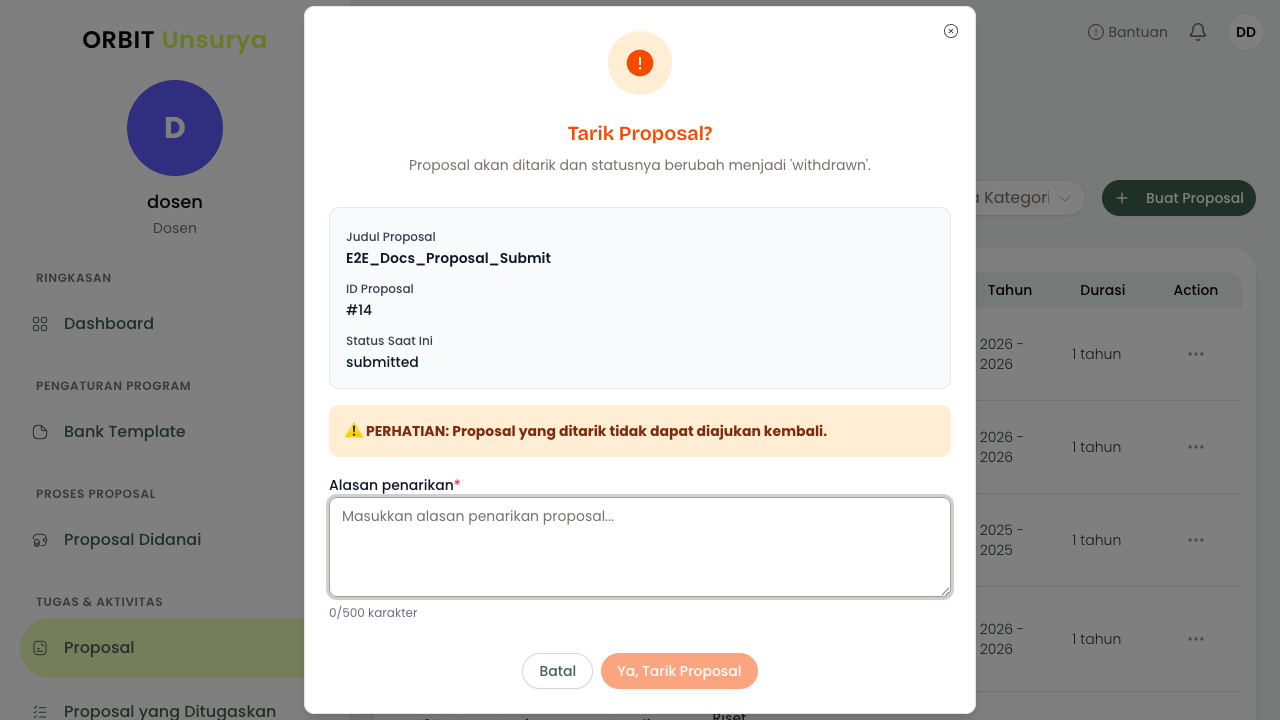 Dialog Tarik Proposal