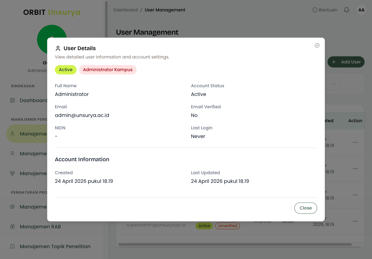 Detail User